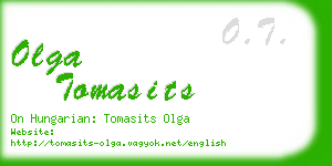 olga tomasits business card